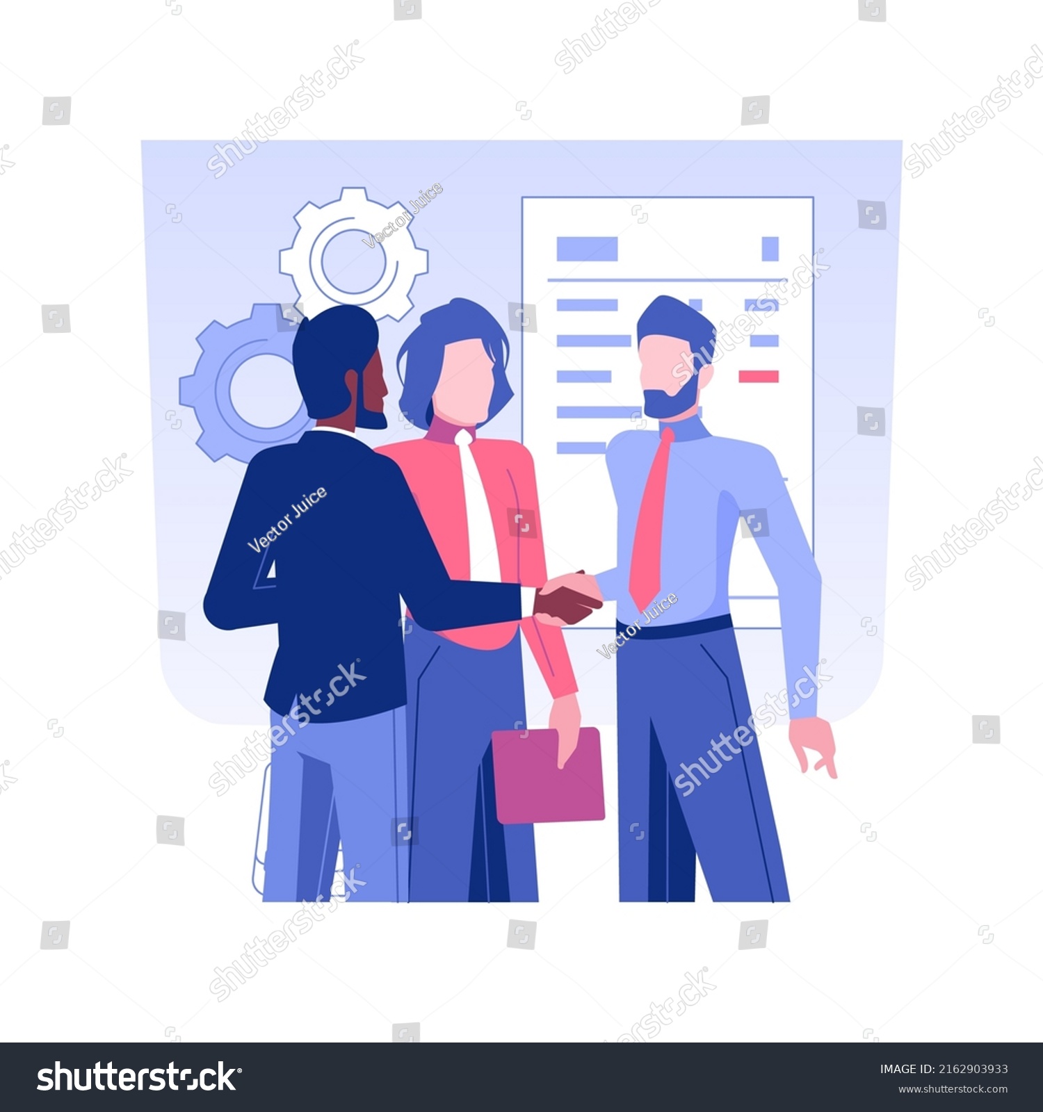 Facilitate Business Negotiations Isolated Concept Vector Stock Vector