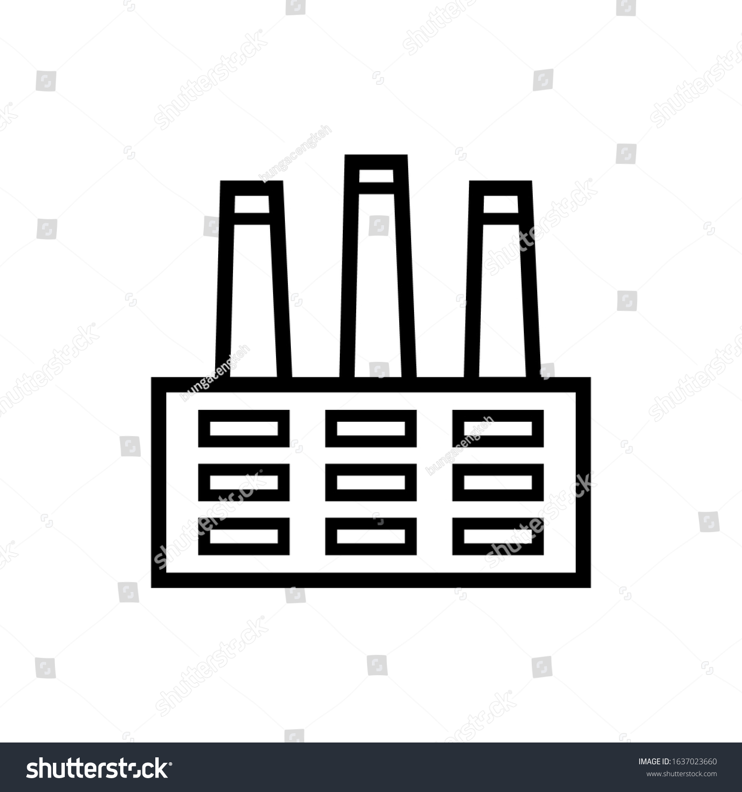 recommend clip art: factory icon design vector template