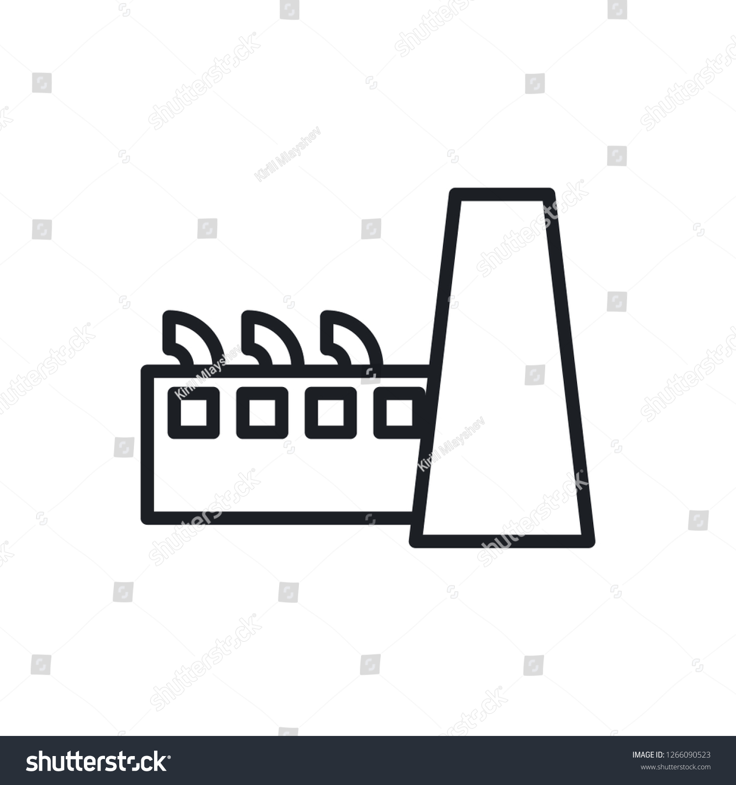 Factory Vector Icon Stock Vector (Royalty Free) 1266090523 | Shutterstock