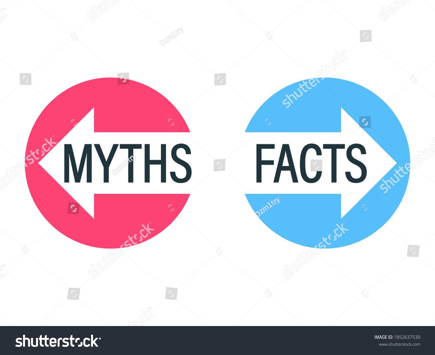 Facts Vs Myths Concept Clipart Image Stock Vector (Royalty Free ...