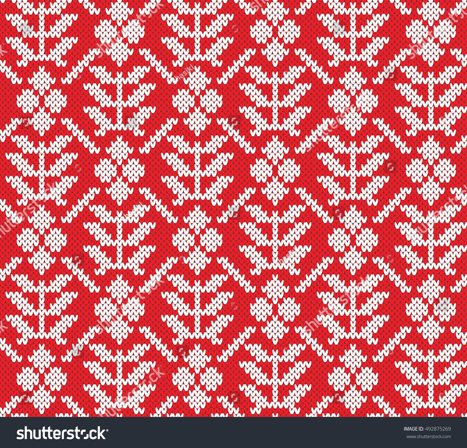 Fairisle Jacquard Seamless Knitting Pattern Stock Vector Illustration ...