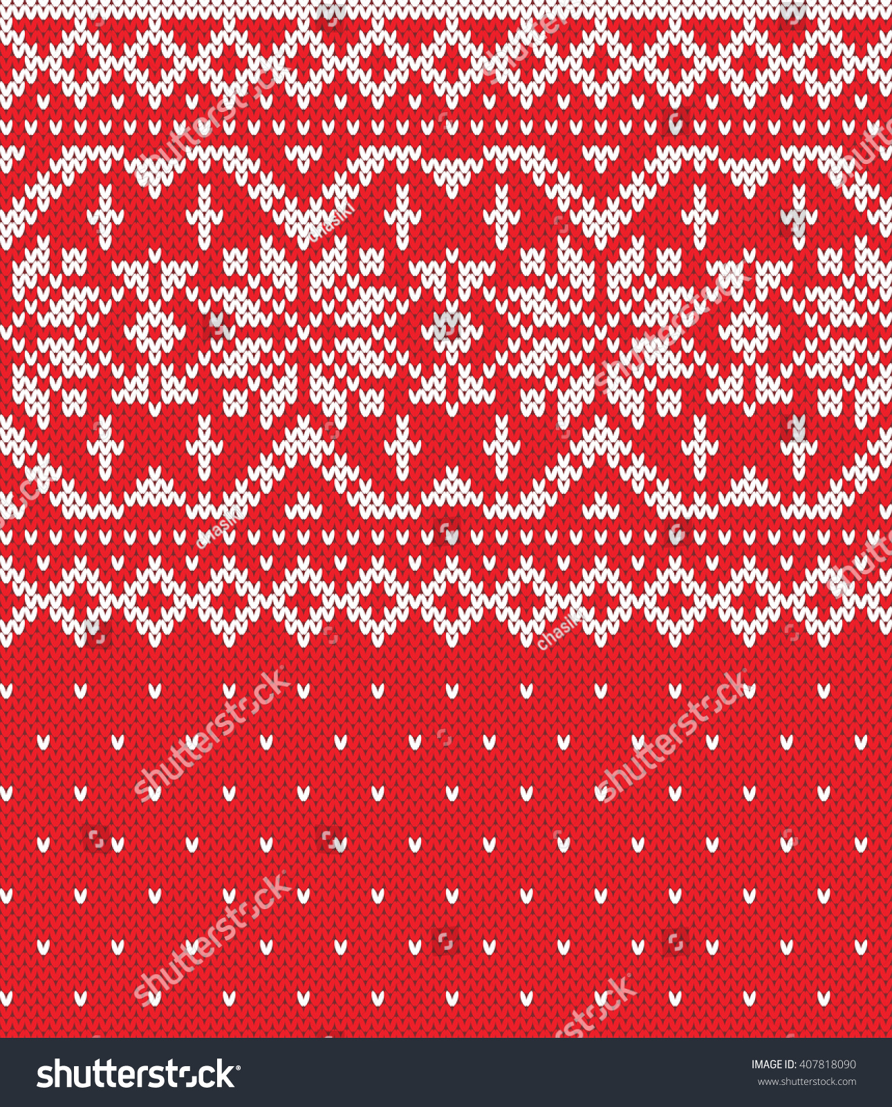 Fairisle Sweater Seamless Knitting Pattern Stock Vector (Royalty Free
