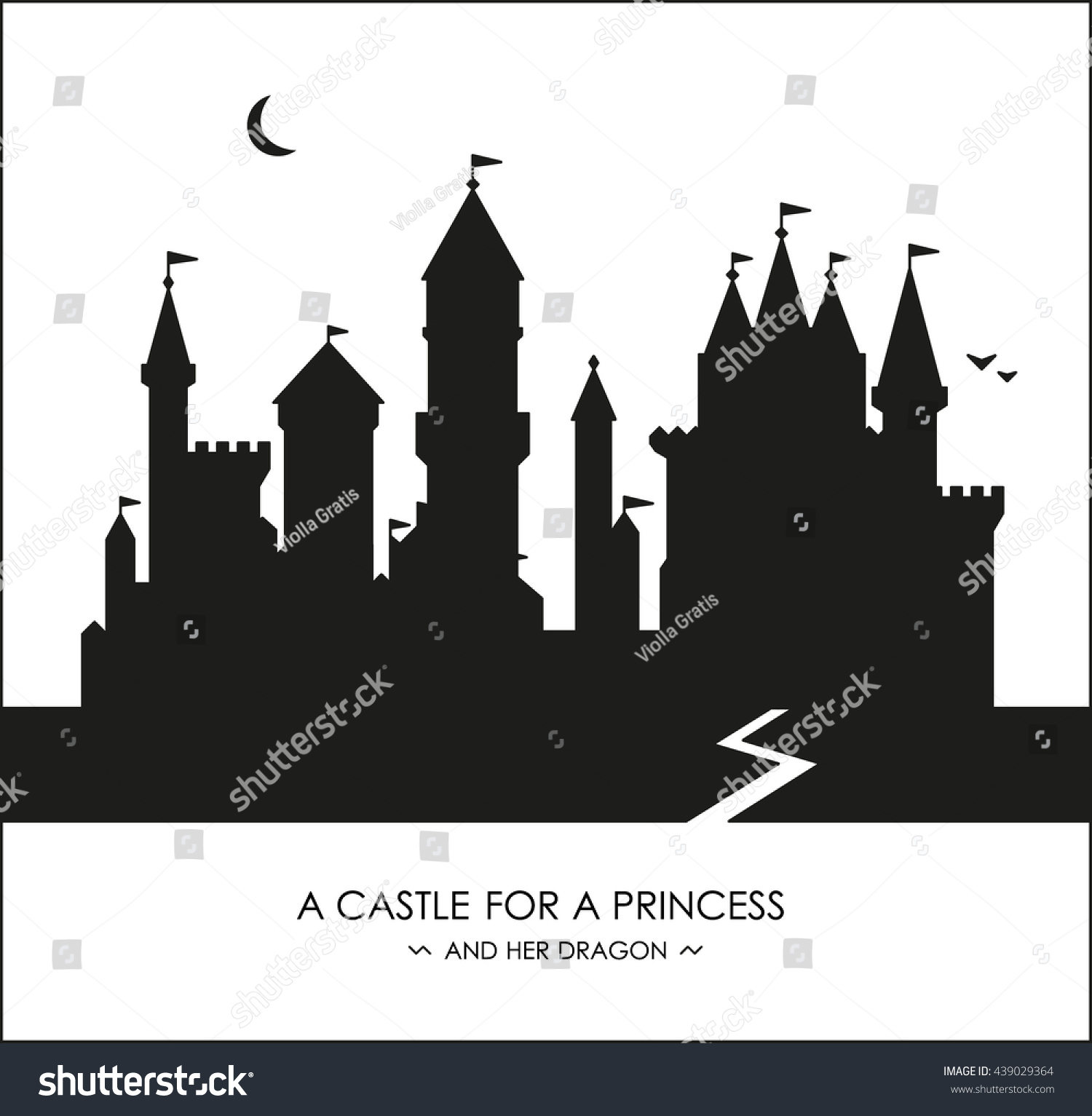 Download Fairytale Story Kids Girls Magic Dark Stock Vector Royalty Free 439029364