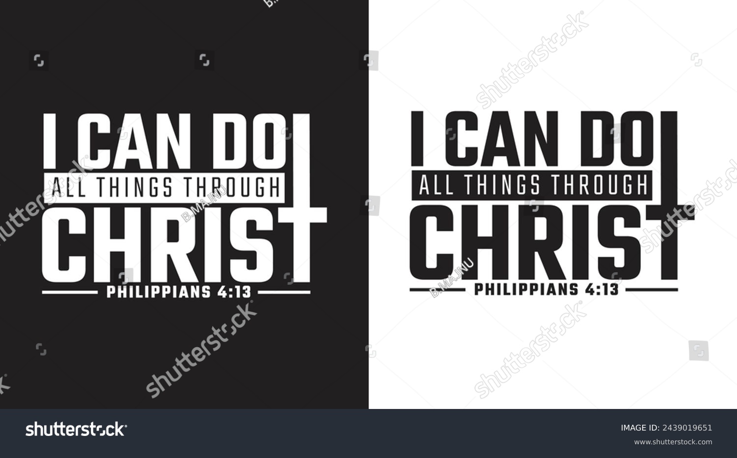 SVG of Faith Christian Typography Vector Design “I can do all things through Christ” svg