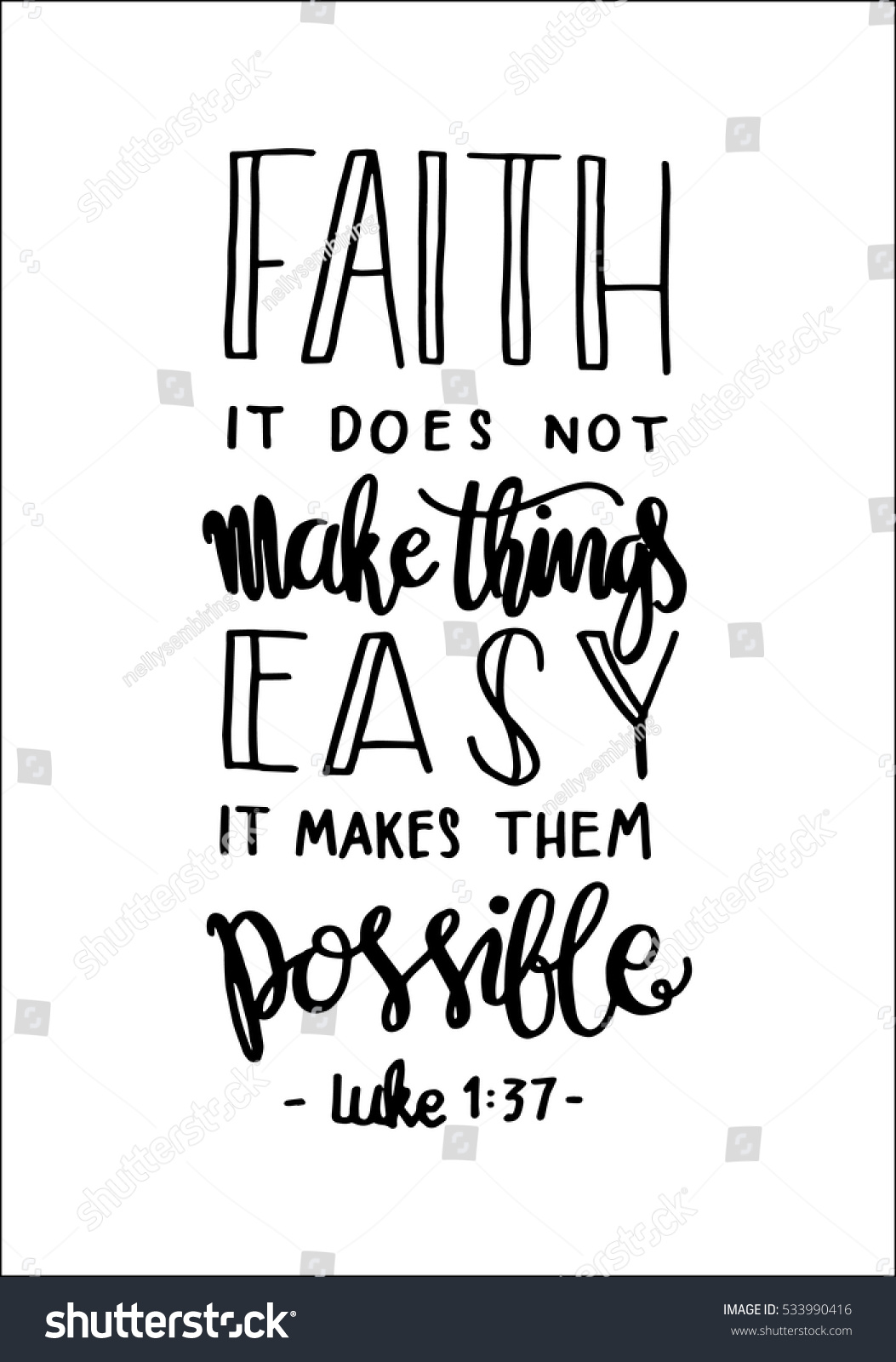 Faith Does Not Make Things Easy Stock Vector 533990416 - Shutterstock