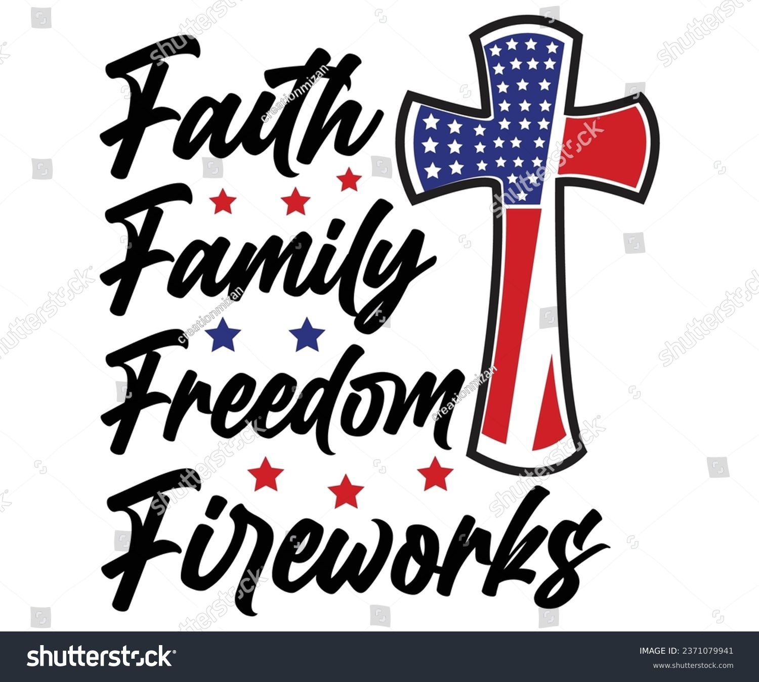 SVG of FAITH FAMILY FREEDOM FIREWORKS Svg,Veteran Clipart,Veteran Cutfile,Veteran Dad svg,Military svg,Military Dad svg,4th of July Clipart,Military Dad Gift Idea     
 svg
