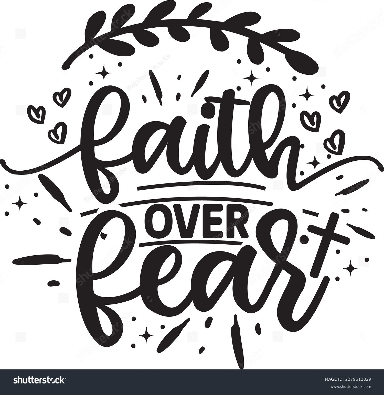 SVG of faith over fear svg , Keychain design, Keychain Svg design svg