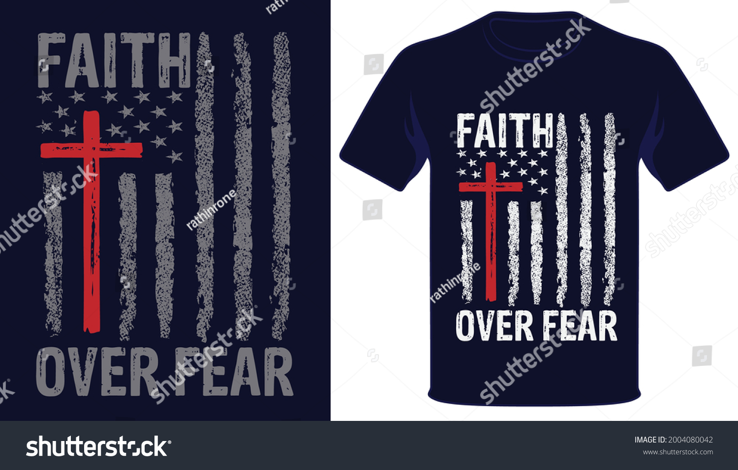 Faith Over Fear Usa Grunge Flag Stock Vector (royalty Free) 2004080042 