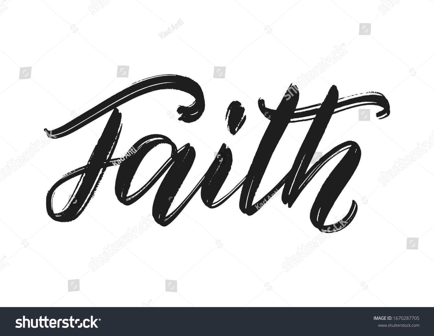 faith-word-hand-lettering-handmade-calligraphy-stock-vector-royalty