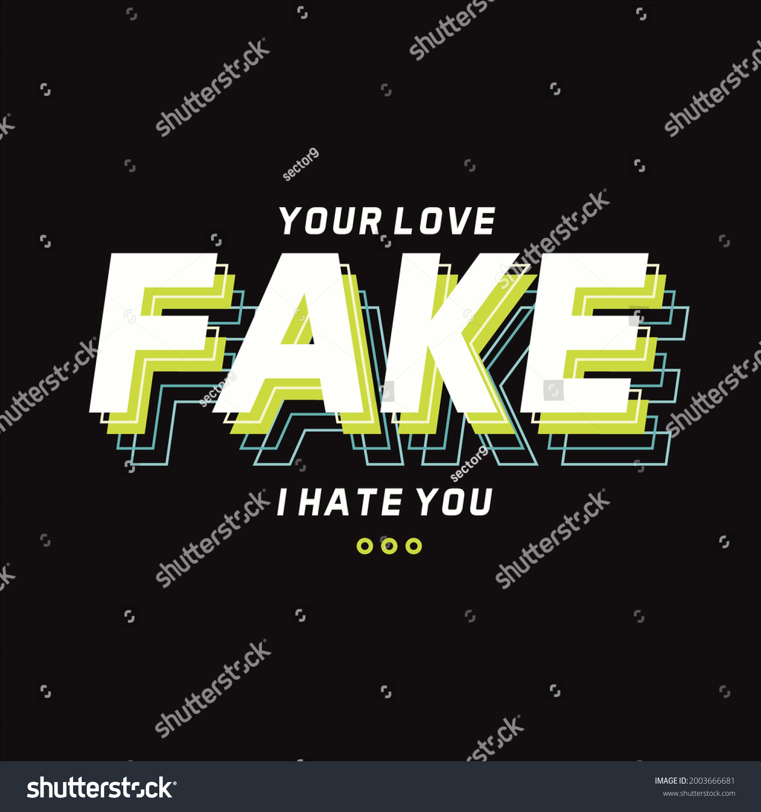 Fake Slogan Typography Tee Shirt Designand Stock Vector (Royalty Free ...