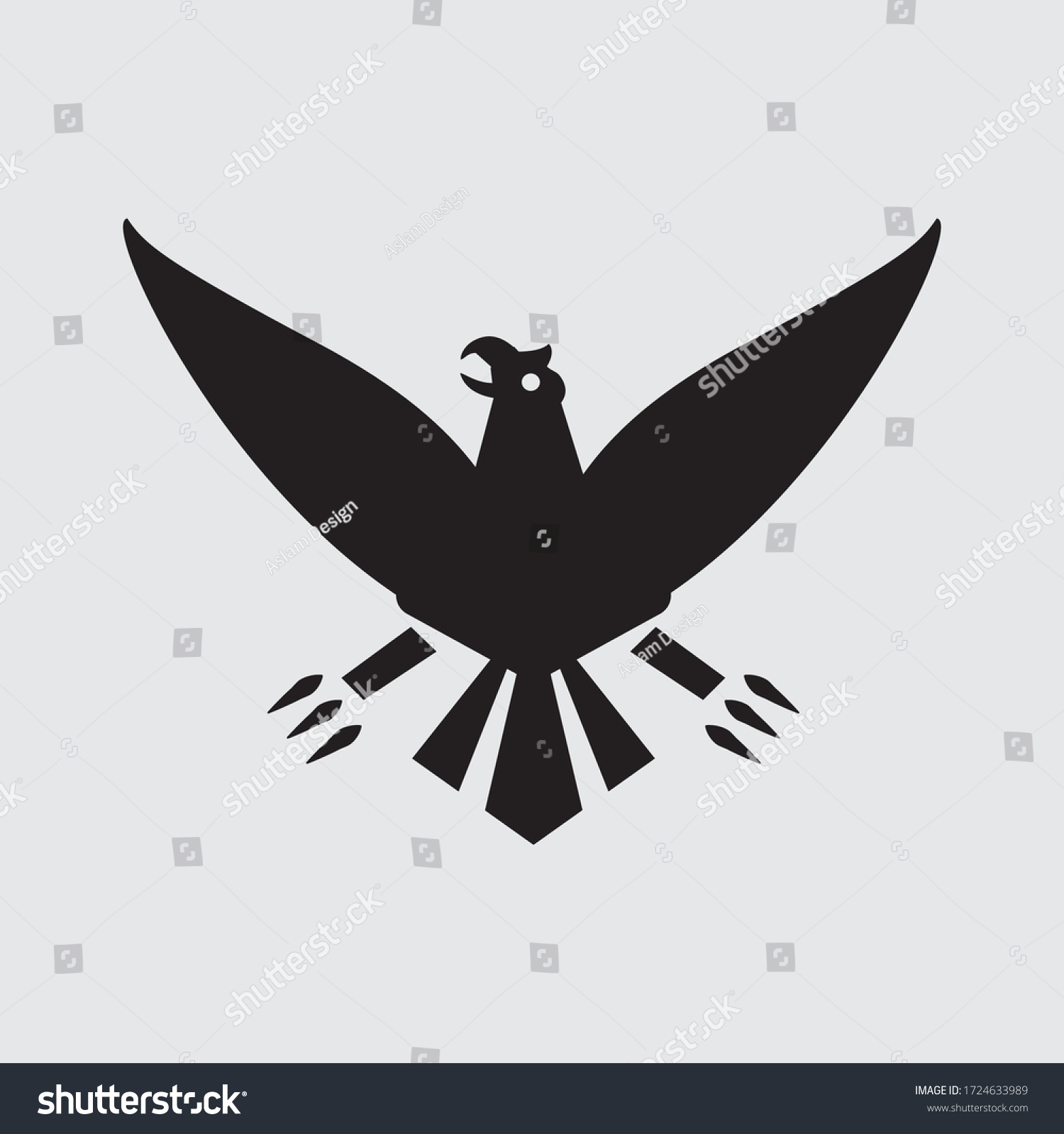 Falcon Eagle Bird Logo Vector Design Stock Vector (Royalty Free) 1724633989