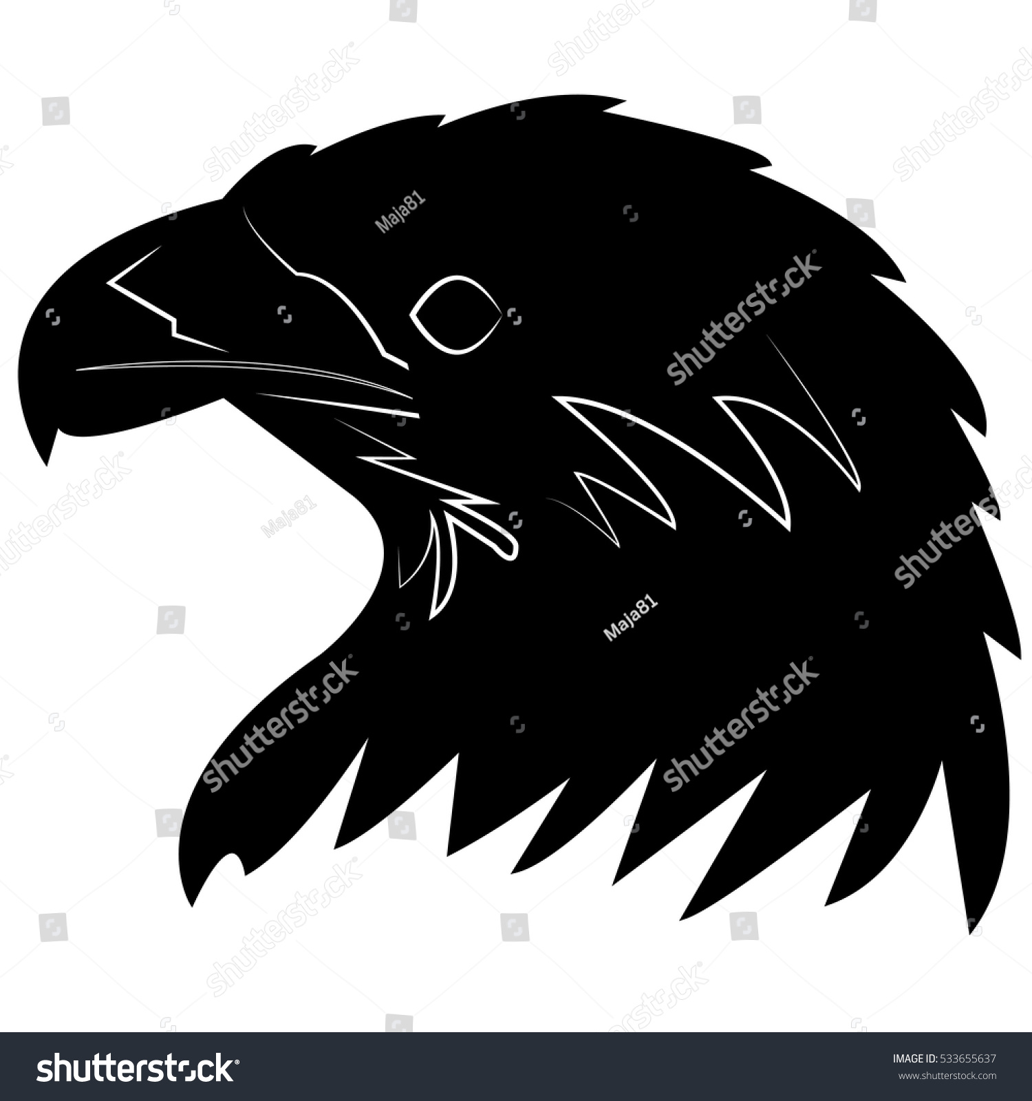 Falcon Head Icon Vector Illustrator Stock Vector Royalty Free