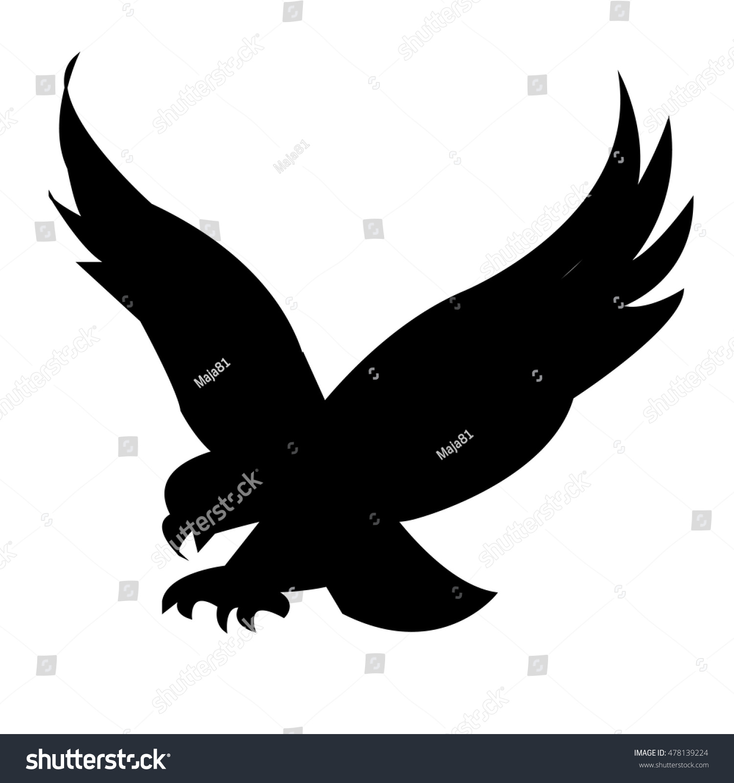 Falcon Icon Vector Illustrator Stock Vector Royalty Free