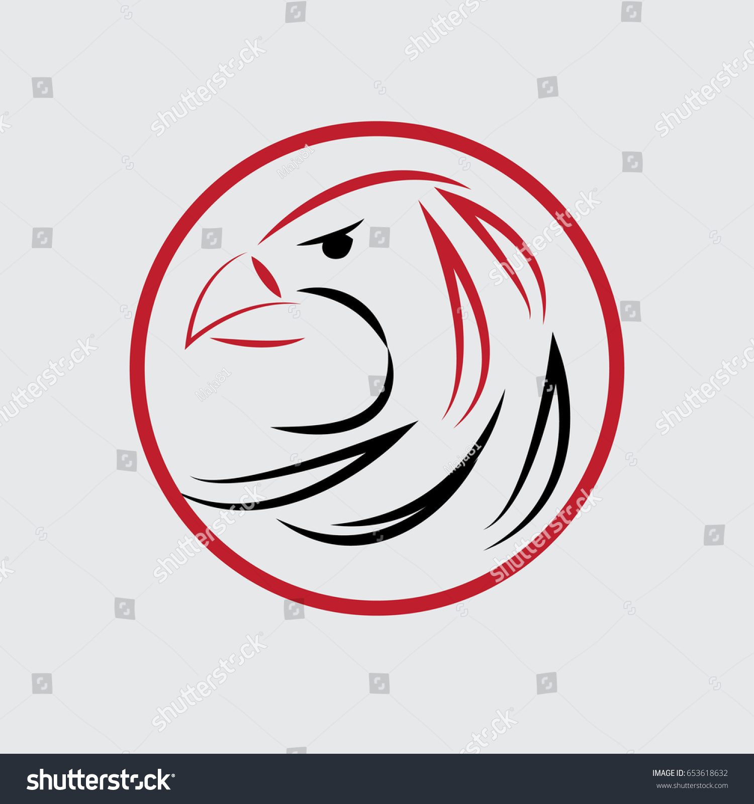 Falcon Icon Vector Illustrator Stock Vector Royalty Free