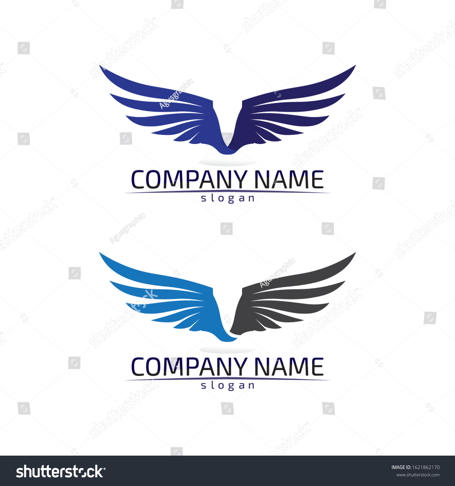 Falcon Wings Logo Template Vector Icon Stock Vector (Royalty Free ...