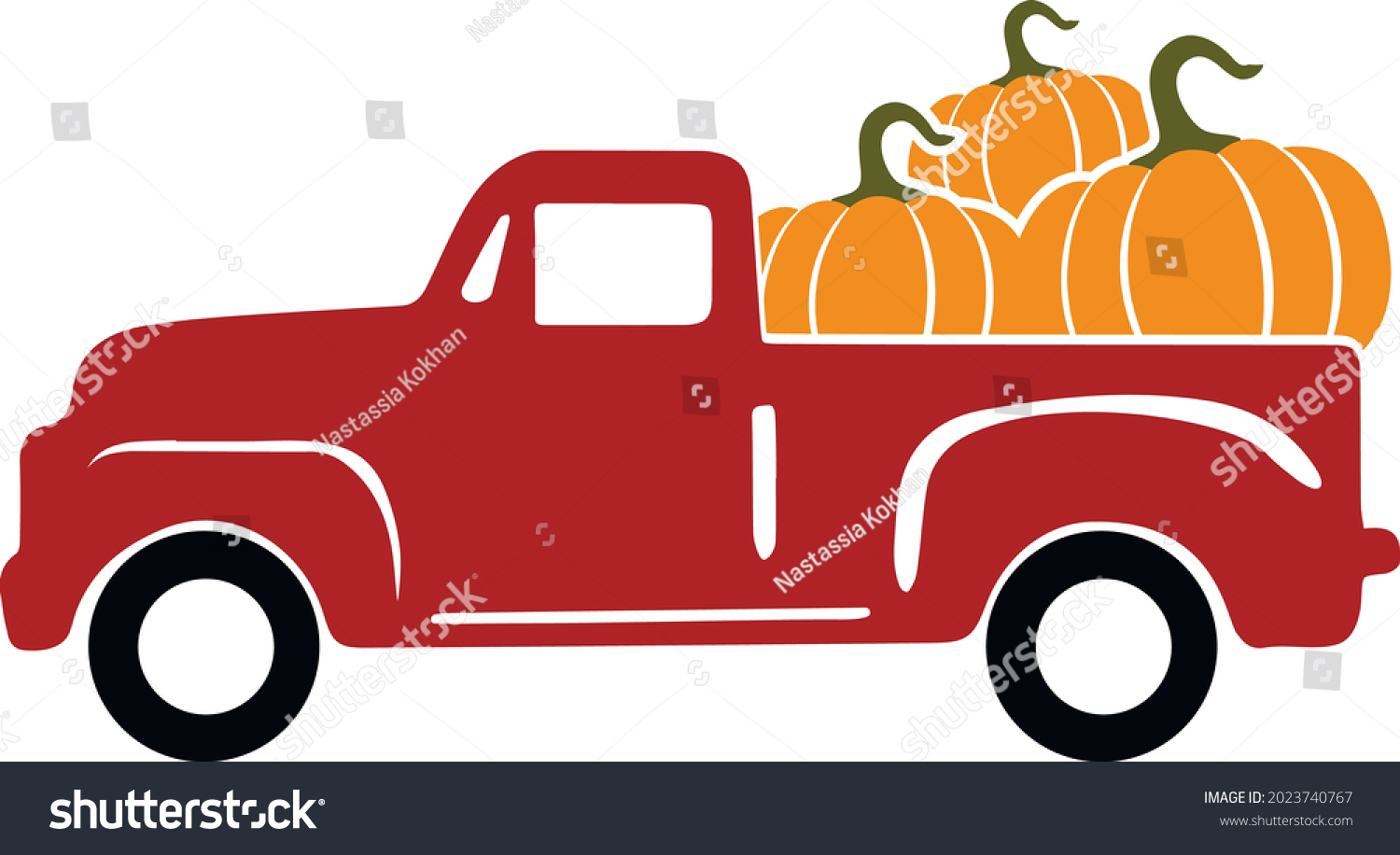 SVG of Fall truck with pumpkin svg vector Illustration isolated on white background.Happy fall truck shirt design. Pumpkin truck for autumn shirt design. Fall sublimation. Hello autumn truck with pumpkin svg svg