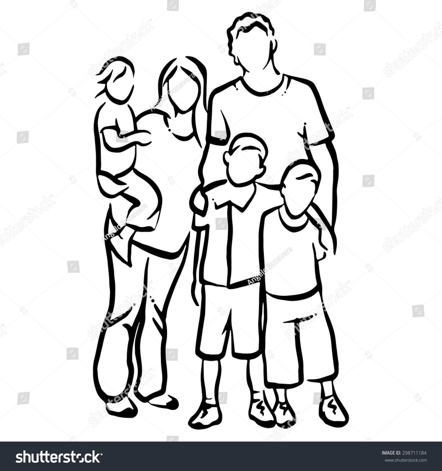 Family Stock Vector Illustration 298711184 : Shutterstock