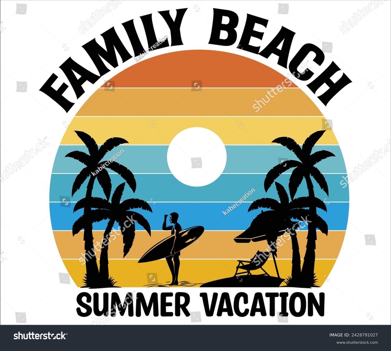 SVG of Family Beach Summer Vacation T-shirt, Happy Summer Day T-shirt, Happy Summer Day svg,Hello Summer Svg,summer Beach Vibes Shirt, Vacation, Cut File for Cricut  svg