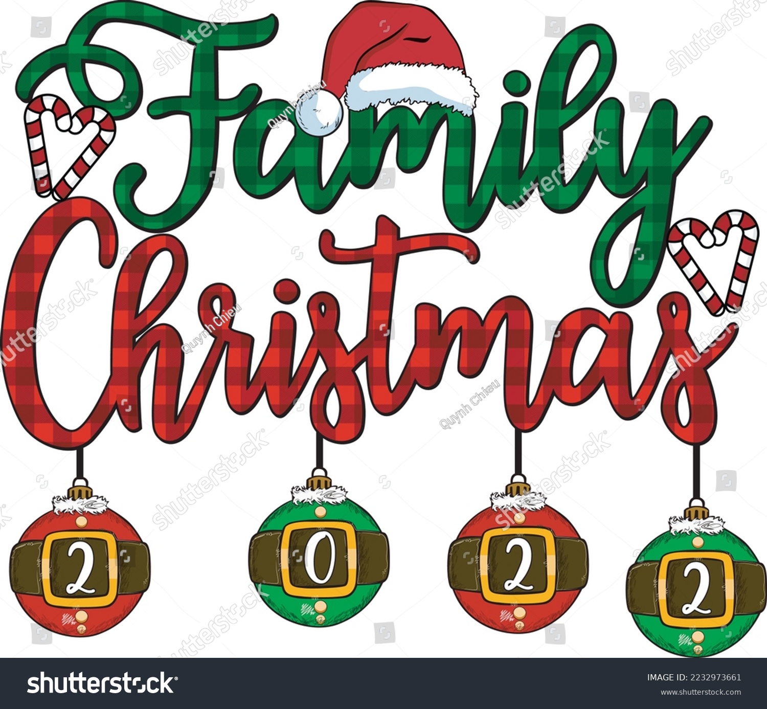 SVG of Family Christmas 2022 With Santa Claus Balls svg