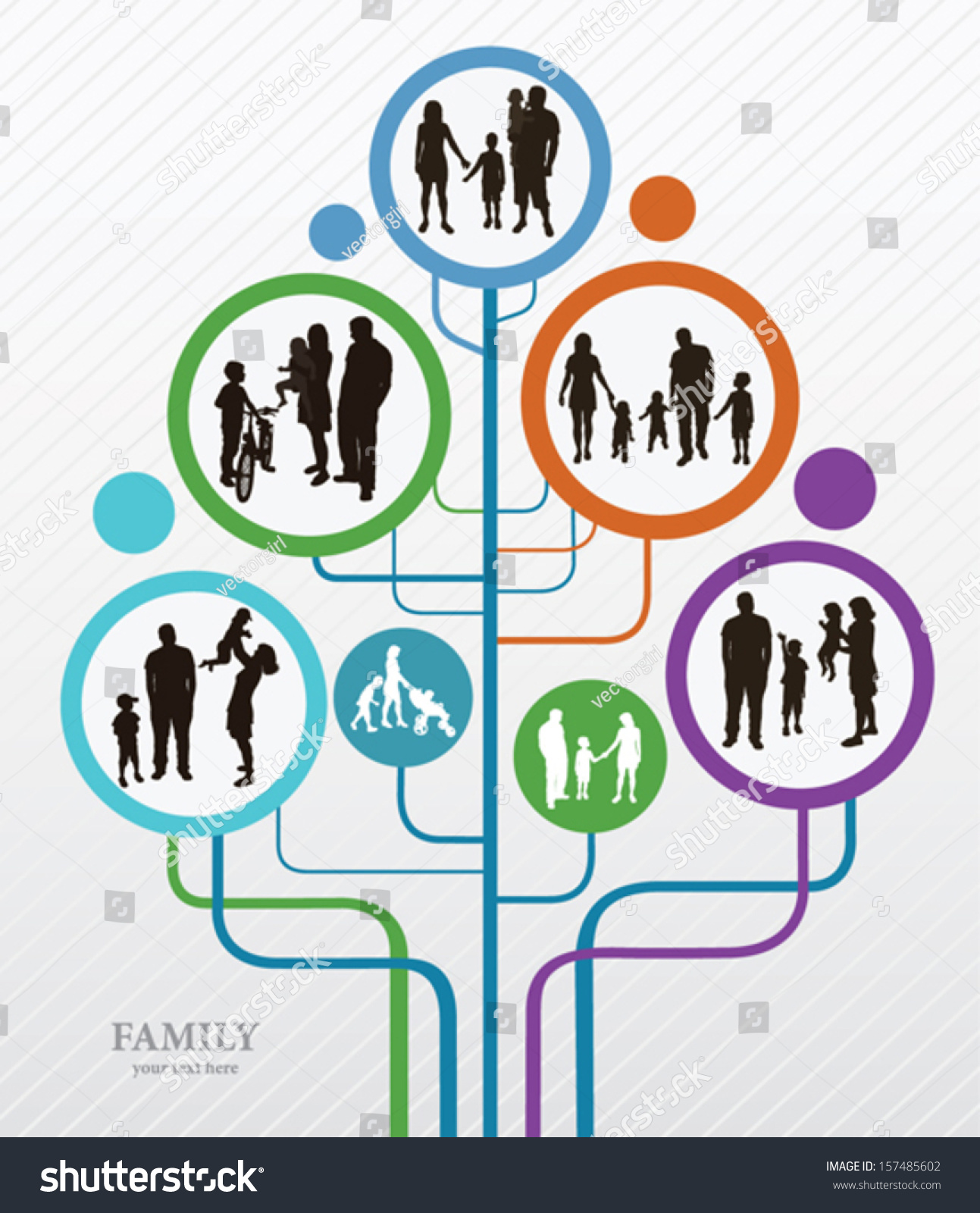 Family Concept Background Abstract Tree Family Stock Vector (Royalty ...