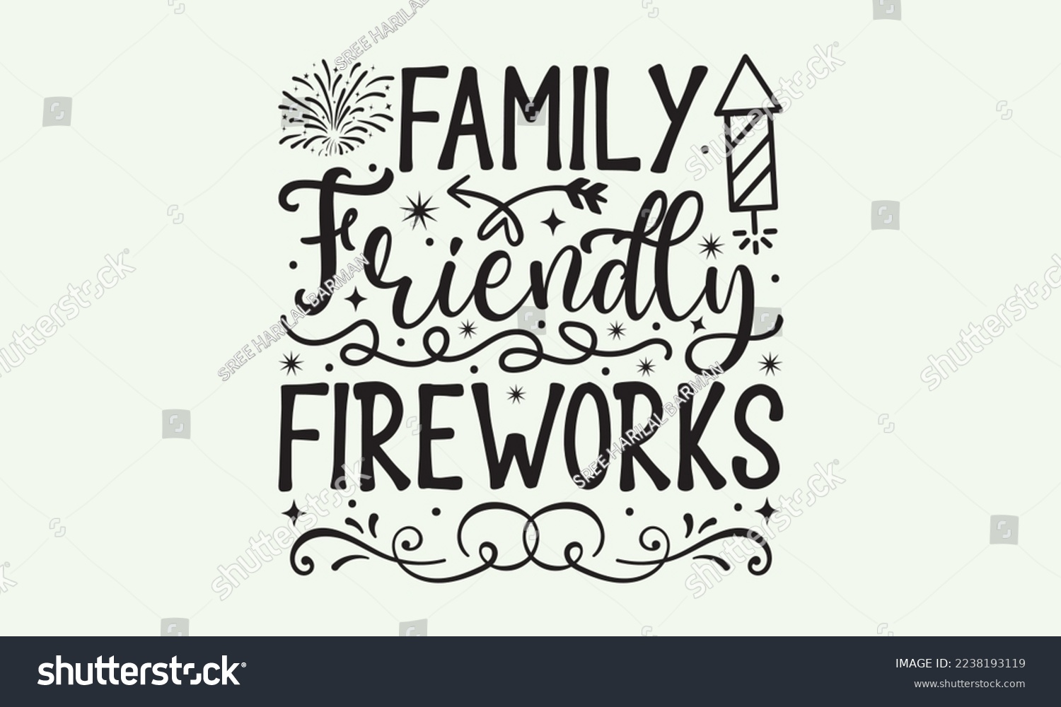 SVG of Family friendly fireworks - President's day T-shirt Design, File Sports SVG Design, Sports typography t-shirt design, For stickers, Templet, mugs, etc. for Cutting, cards, and flyers. svg
