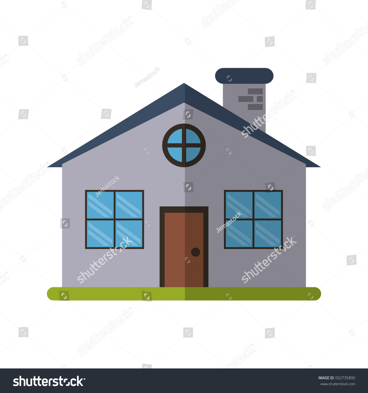 Family House Detailed Traditional Stock Vector (Royalty Free) 552735895 ...