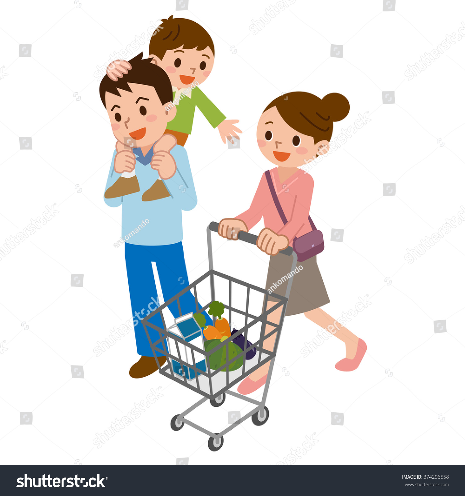 Familiares En Compras Vector De Stock Libre De Regal As