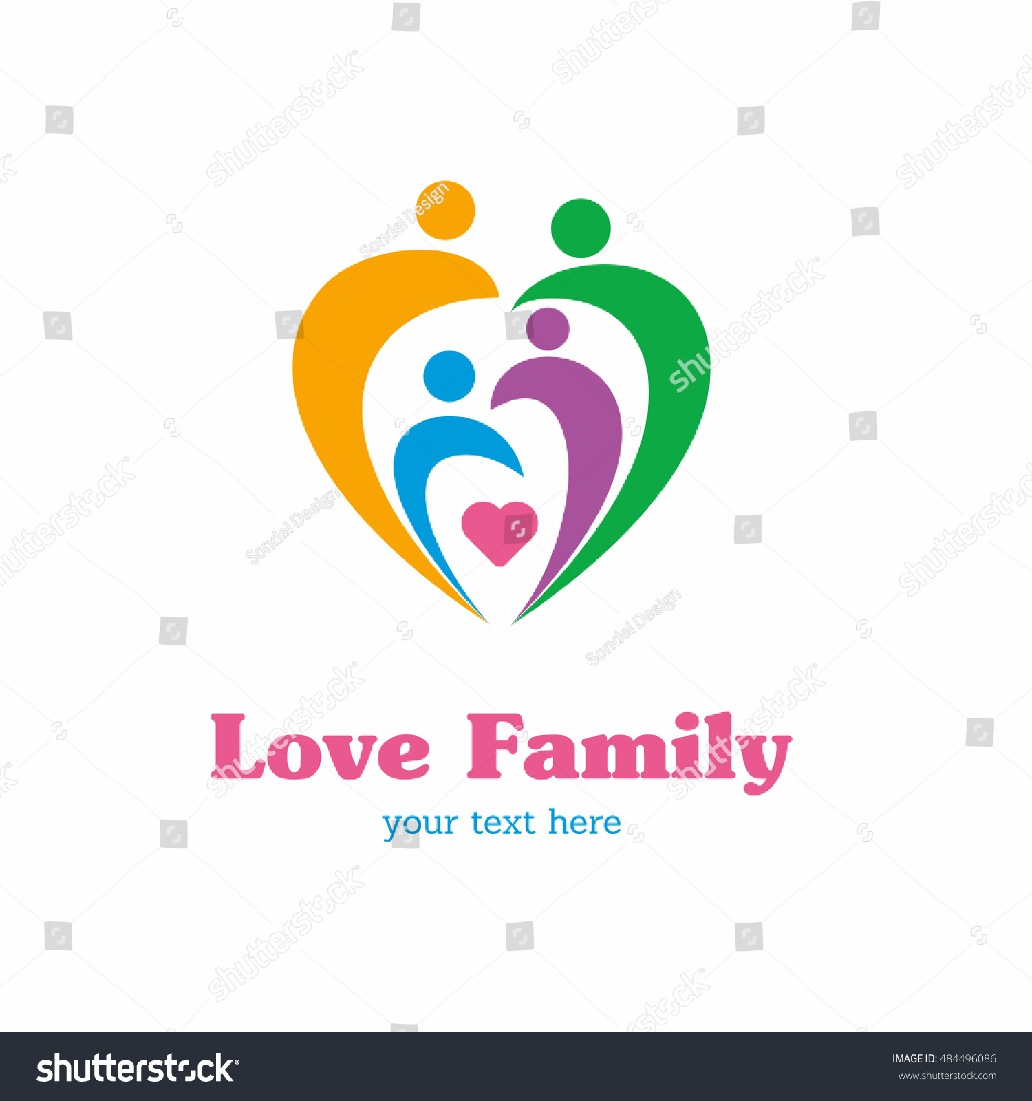 Family Love Logo Stock Vector 484496086 : Shutterstock