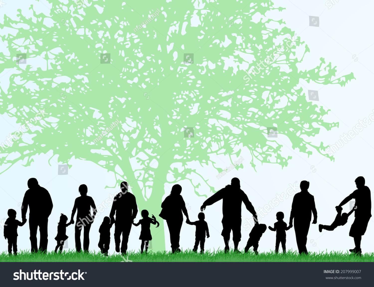 1,135 Silhouette of grandparents with child Images, Stock Photos ...