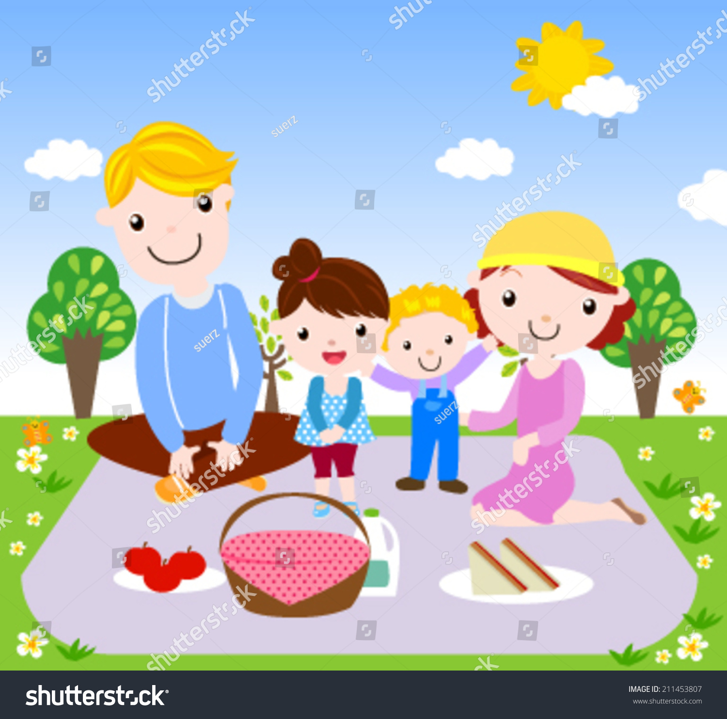 Family Time Stock Vector Royalty Free