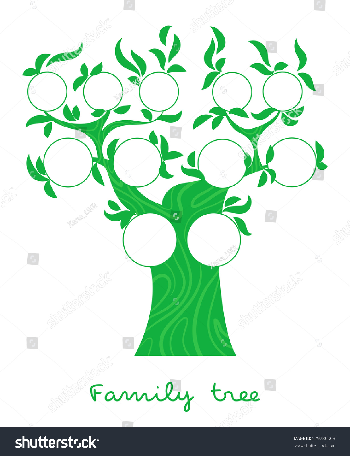 family-tree-chart-genealogical-tree-forfamily-stock-vector-royalty