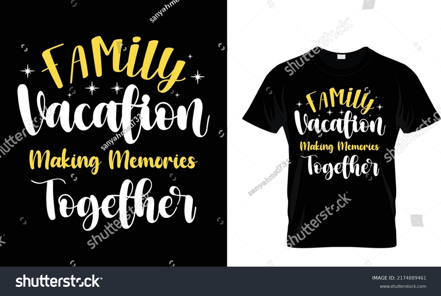 Family Vacation Making Memories Together Tshirt Stock Vector (Royalty ...