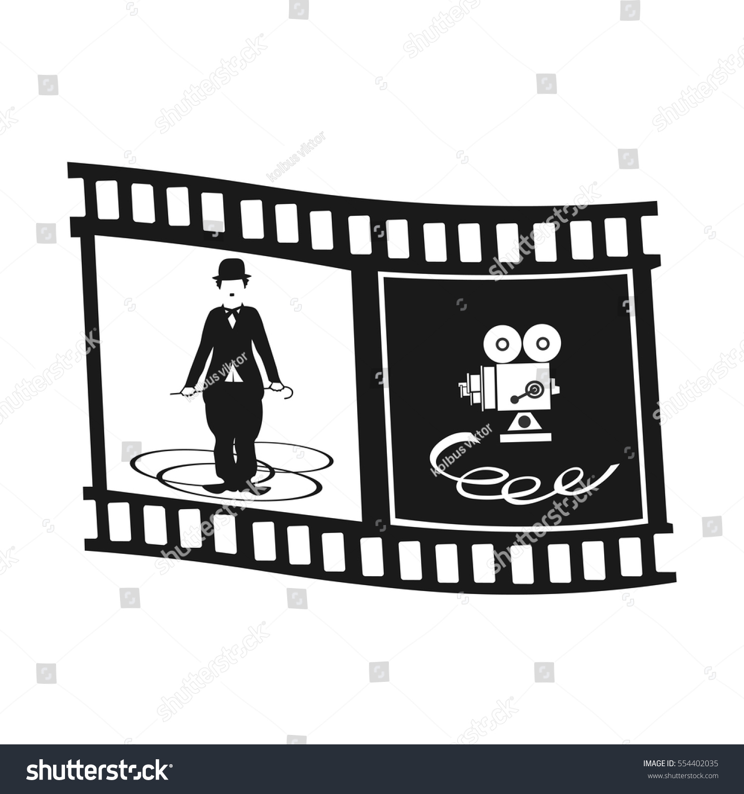 Famous Movie Actor In The Frame Stock Vector 554402035 : Shutterstock