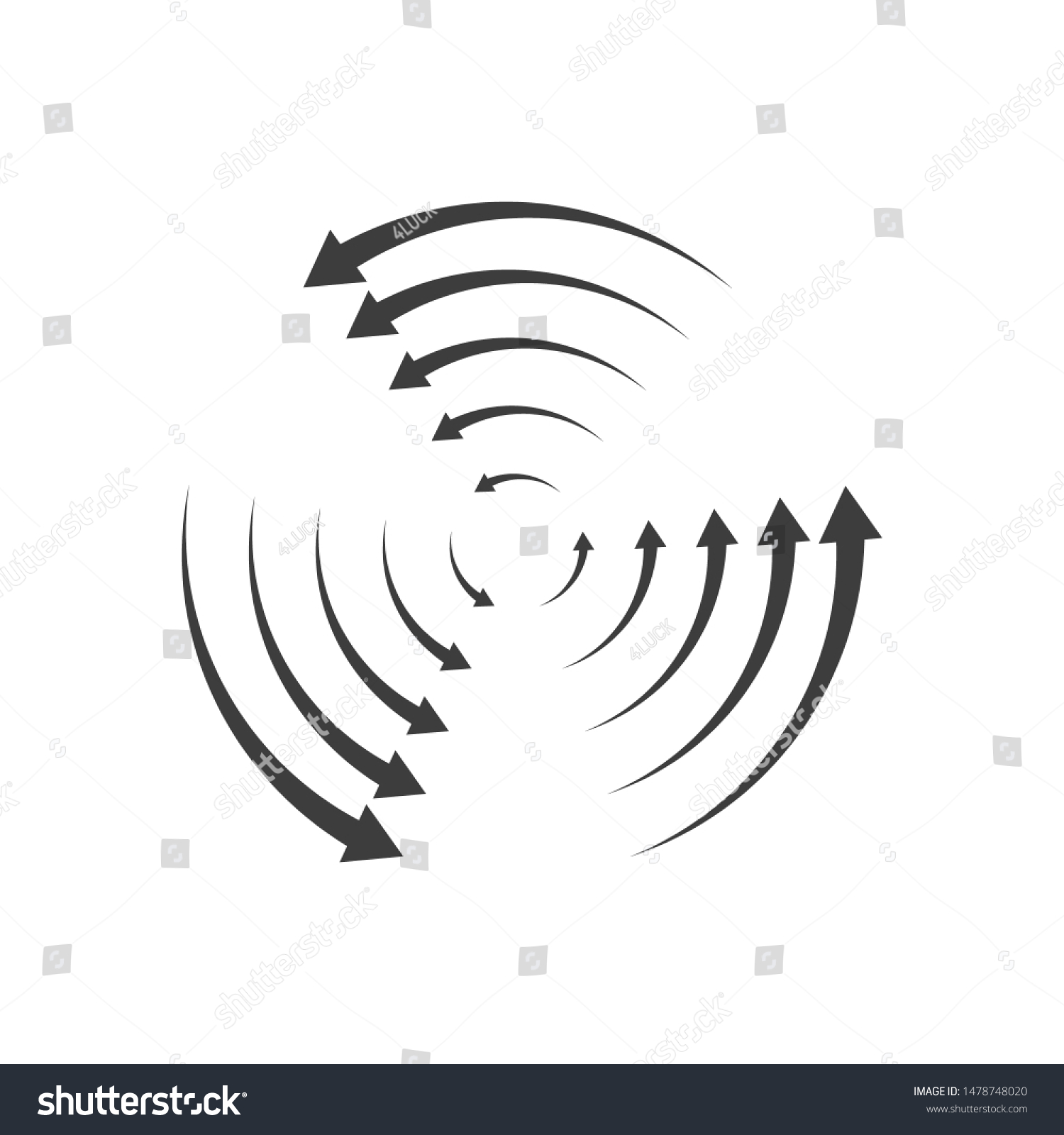 Fan Arrow Rotations Vector Icon Stock Vector (Royalty Free) 1478748020