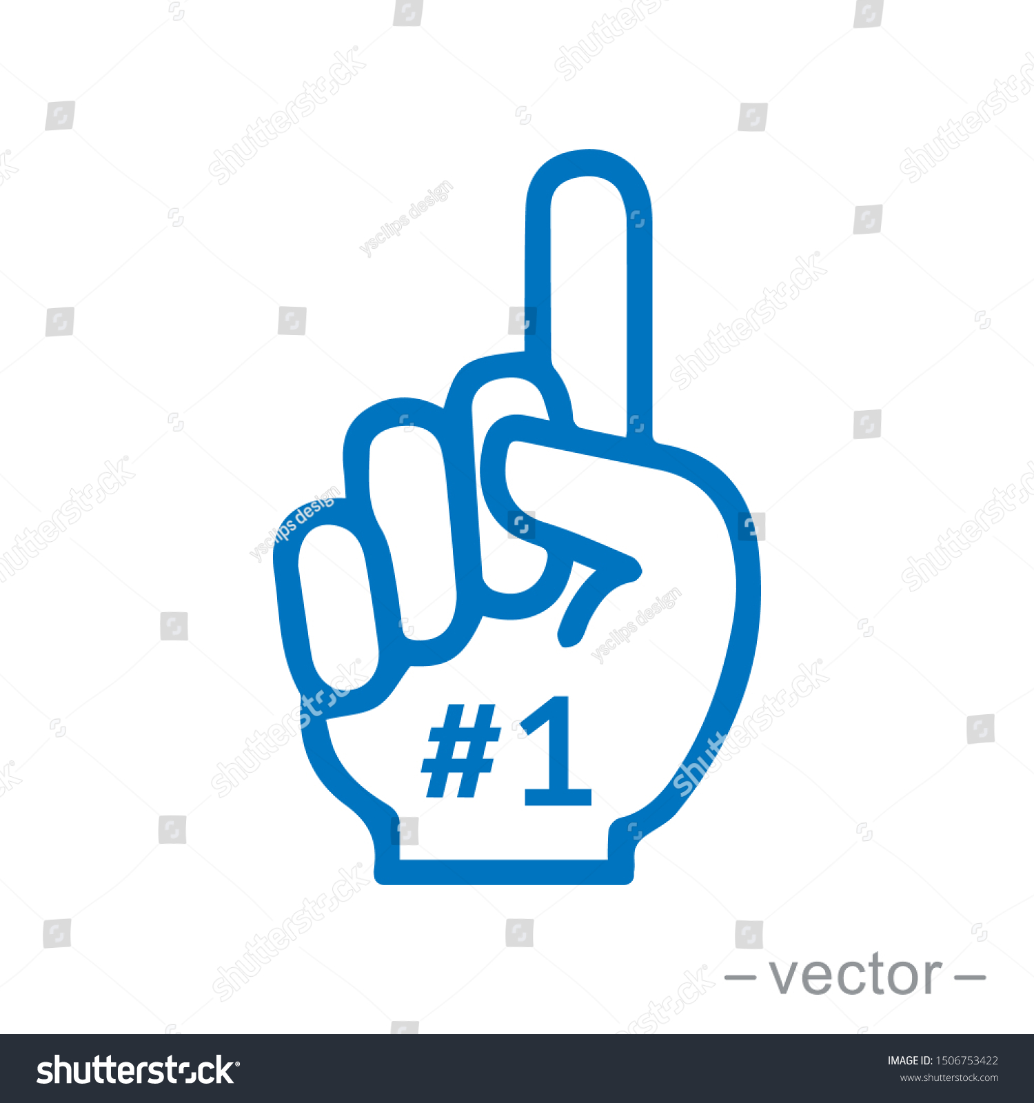 Fan Number One Vector Illustration Eps Stock Vector (Royalty Free ...