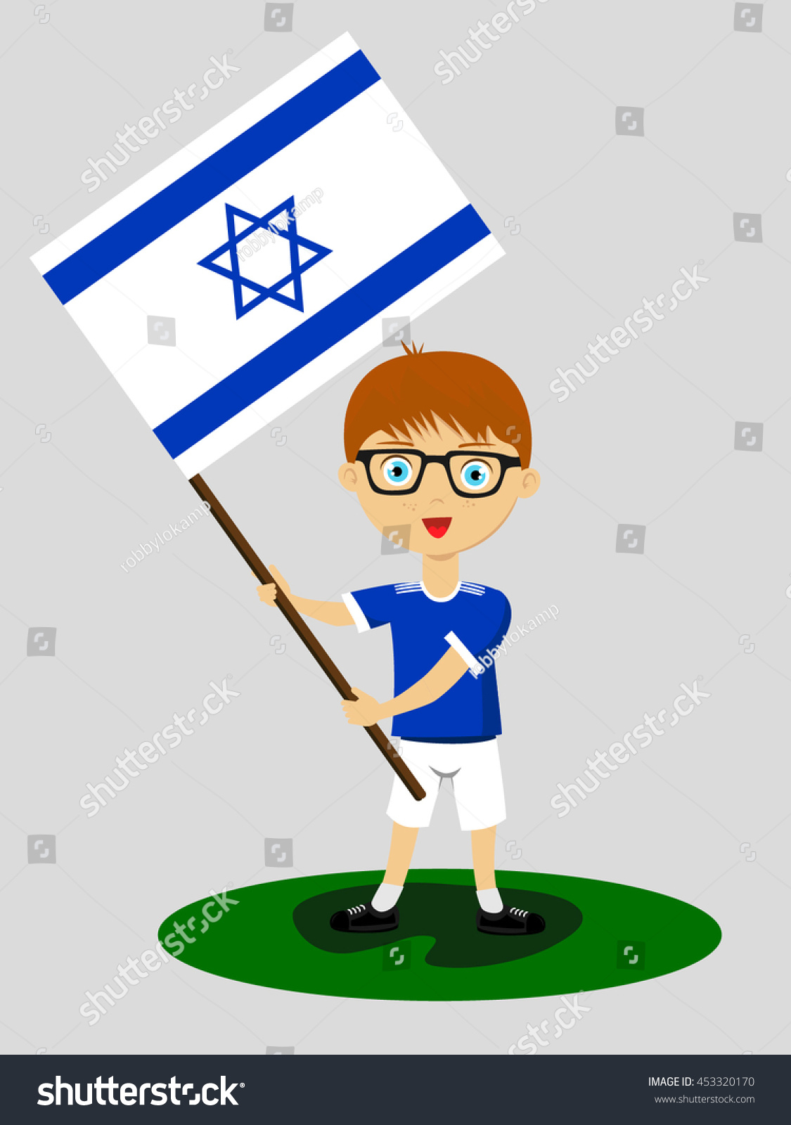 Fan Israel National Football Team Sports Stock Vector (Royalty Free ...