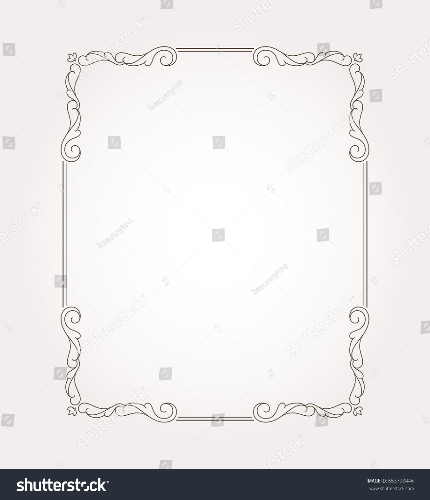 Fancy Frame Border Page Ornament Decorative Stock Vector (Royalty Free ...