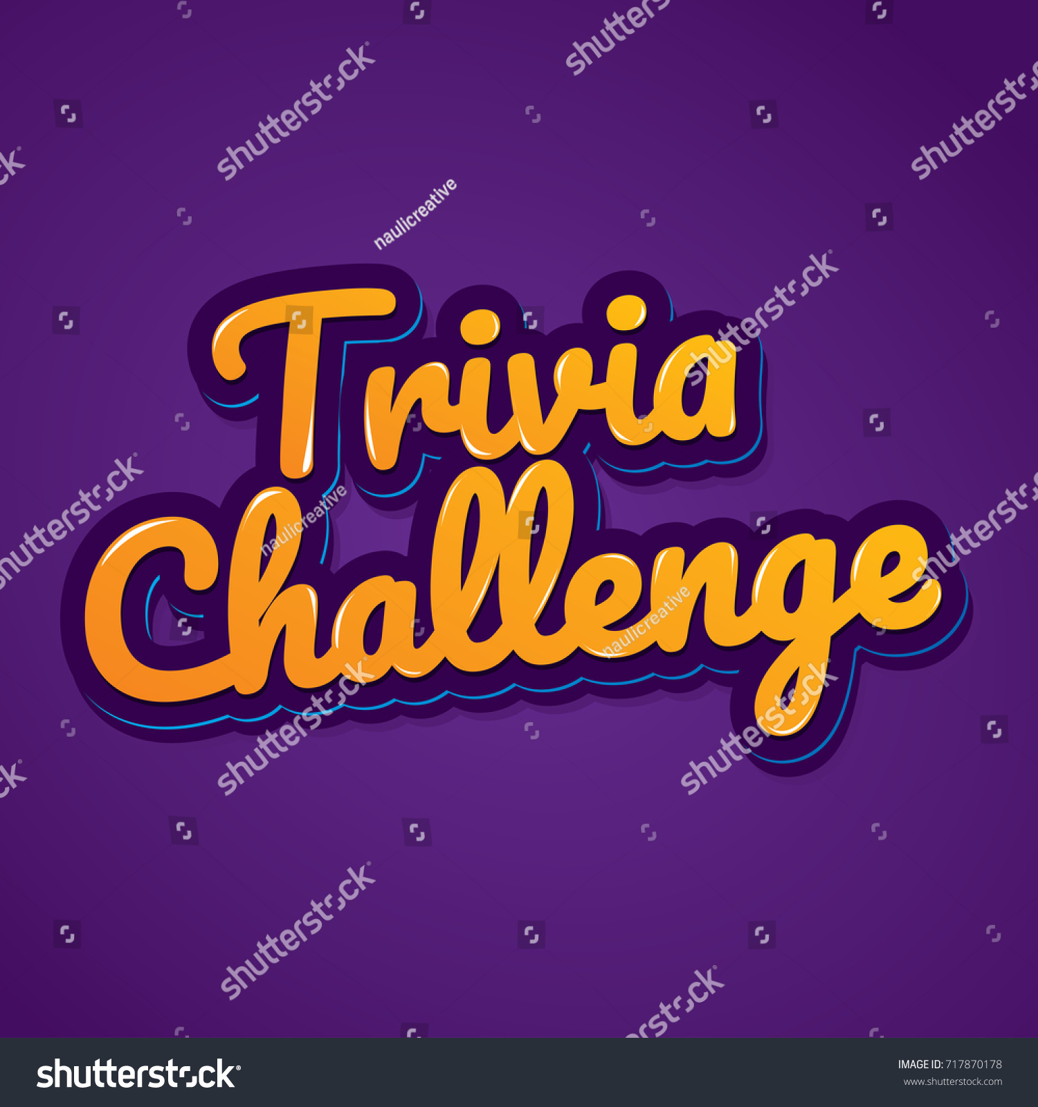 SVG of Fancy Square Trivia Challenge Announcement Banner Illustration svg
