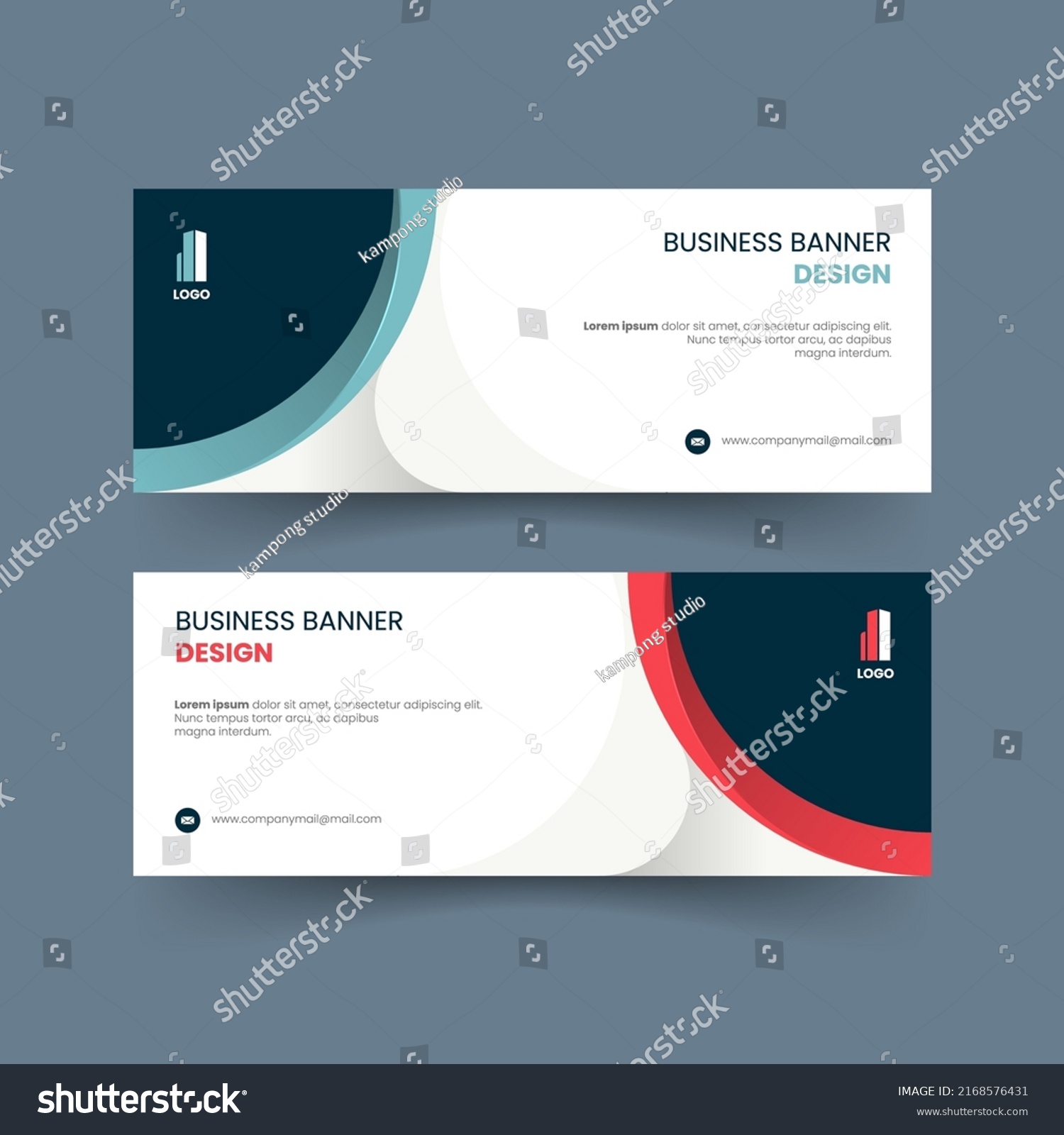 Fanpage Cover Banner Design Set Stock Vector (Royalty Free) 2168576431 ...