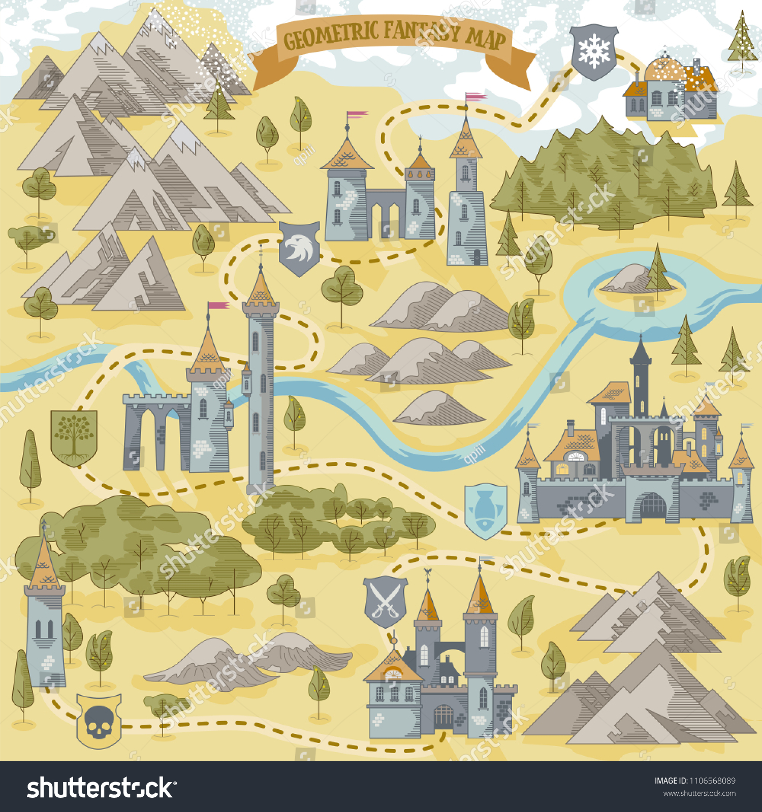 1,258 Fairytale map Images, Stock Photos & Vectors | Shutterstock