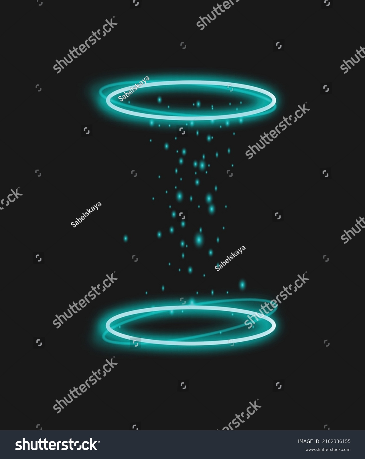 Fantasy Circle Portals Teleports Template Realistic Stock Vector ...