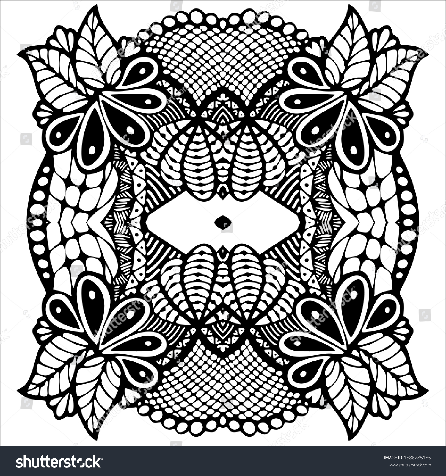 Fantasy Lace Spiderweed Flower Leaf Ornament Stock Vector (Royalty Free ...