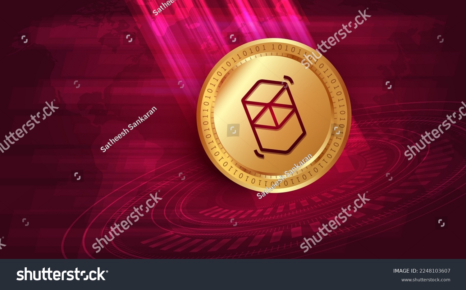SVG of Fantom (FTM) crypto currency banner and background svg