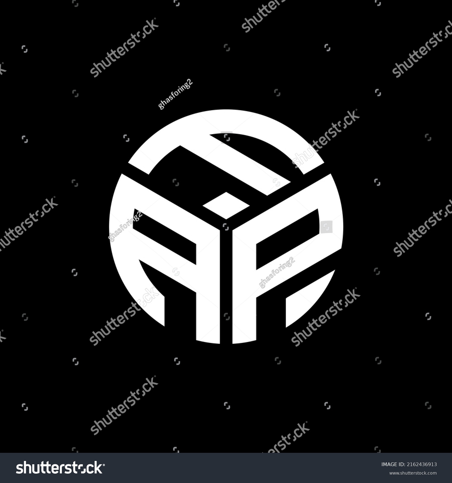 Fap Letter Logo Design On Black Stock Vector (Royalty Free) 2162436913 ...