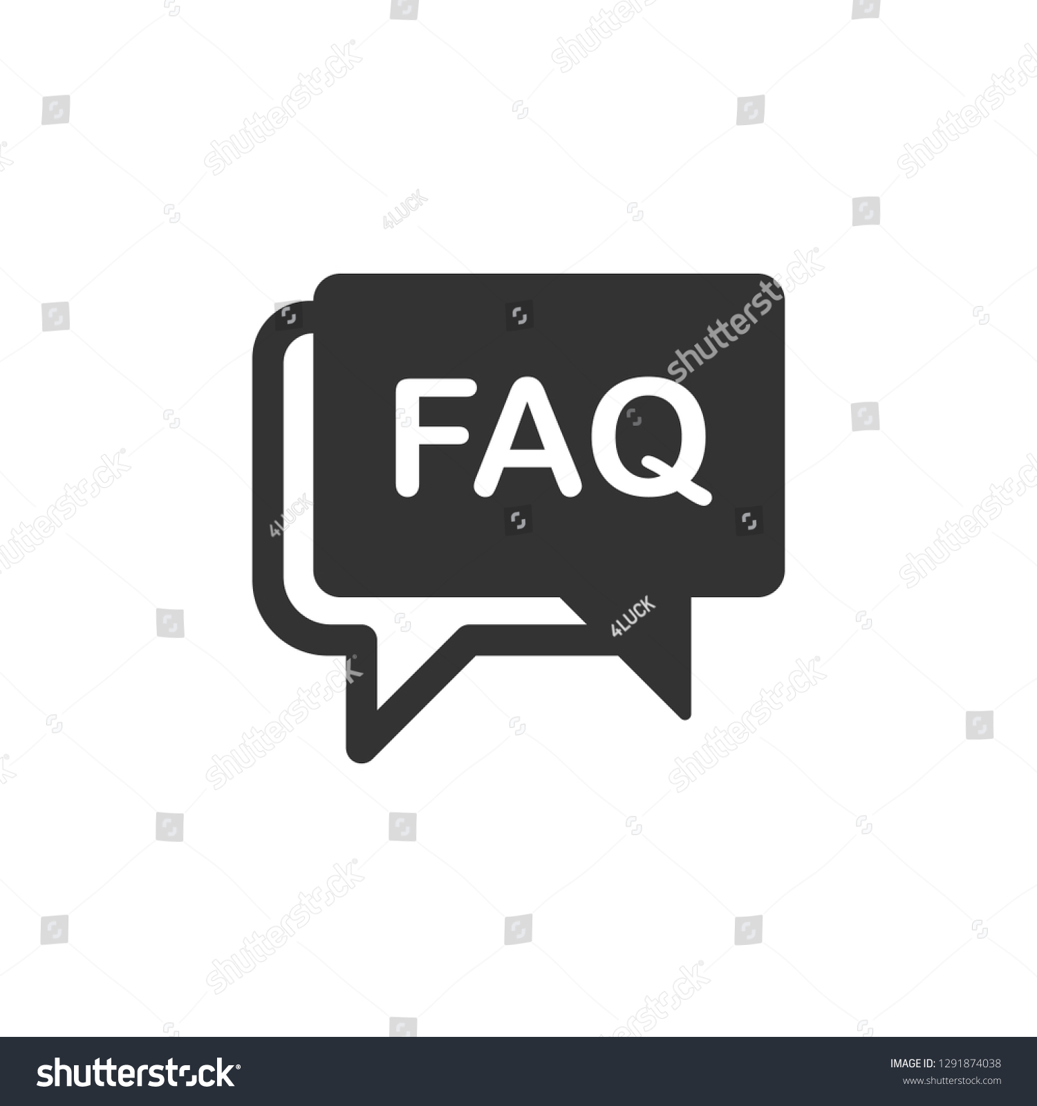 「Faqアイコンのベクター画像」のベクター画像素材（ロイヤリティフリー） 1291874038 | Shutterstock