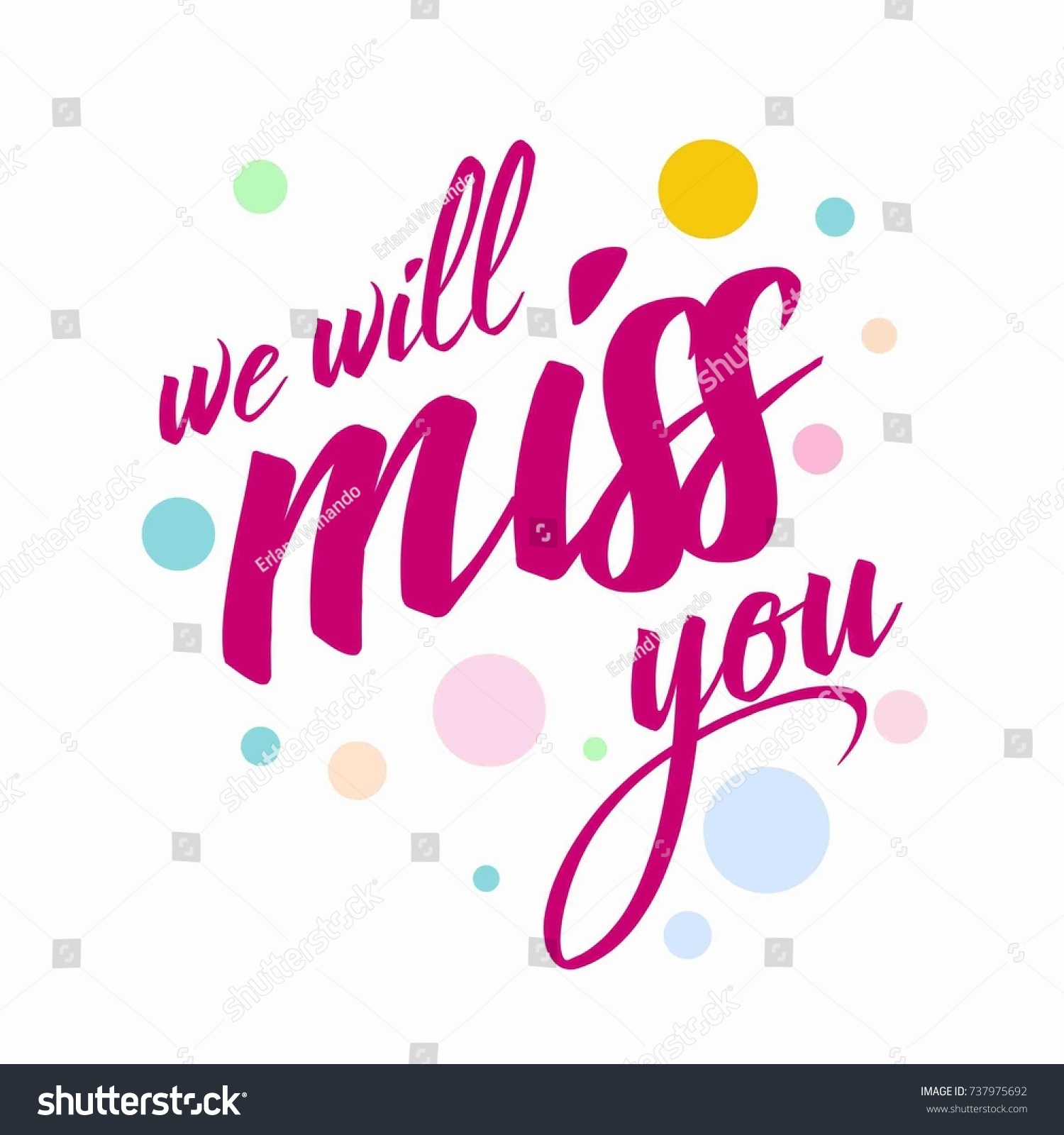 Farewell Card All Best Template Stock Vector Royalty Free 737975692 