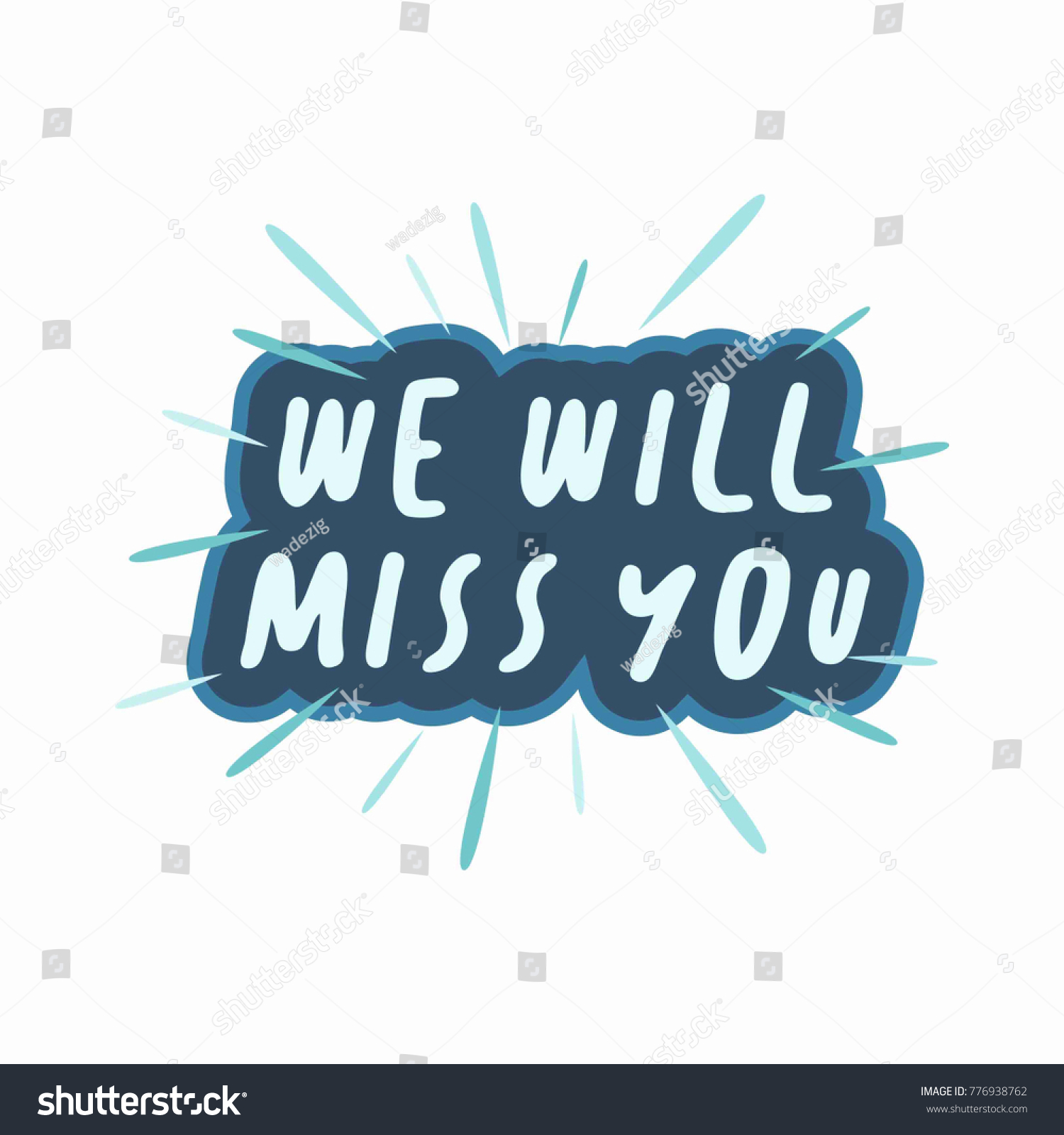 Farewell Card We Will Miss You Stock Vector (Royalty Free) 776938762