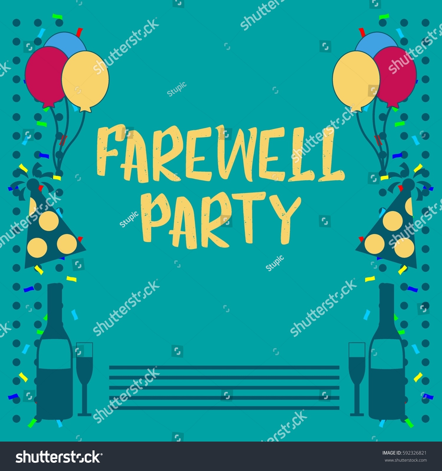 Farewell Party Illustration Stock Vector (Royalty Free) 592326821