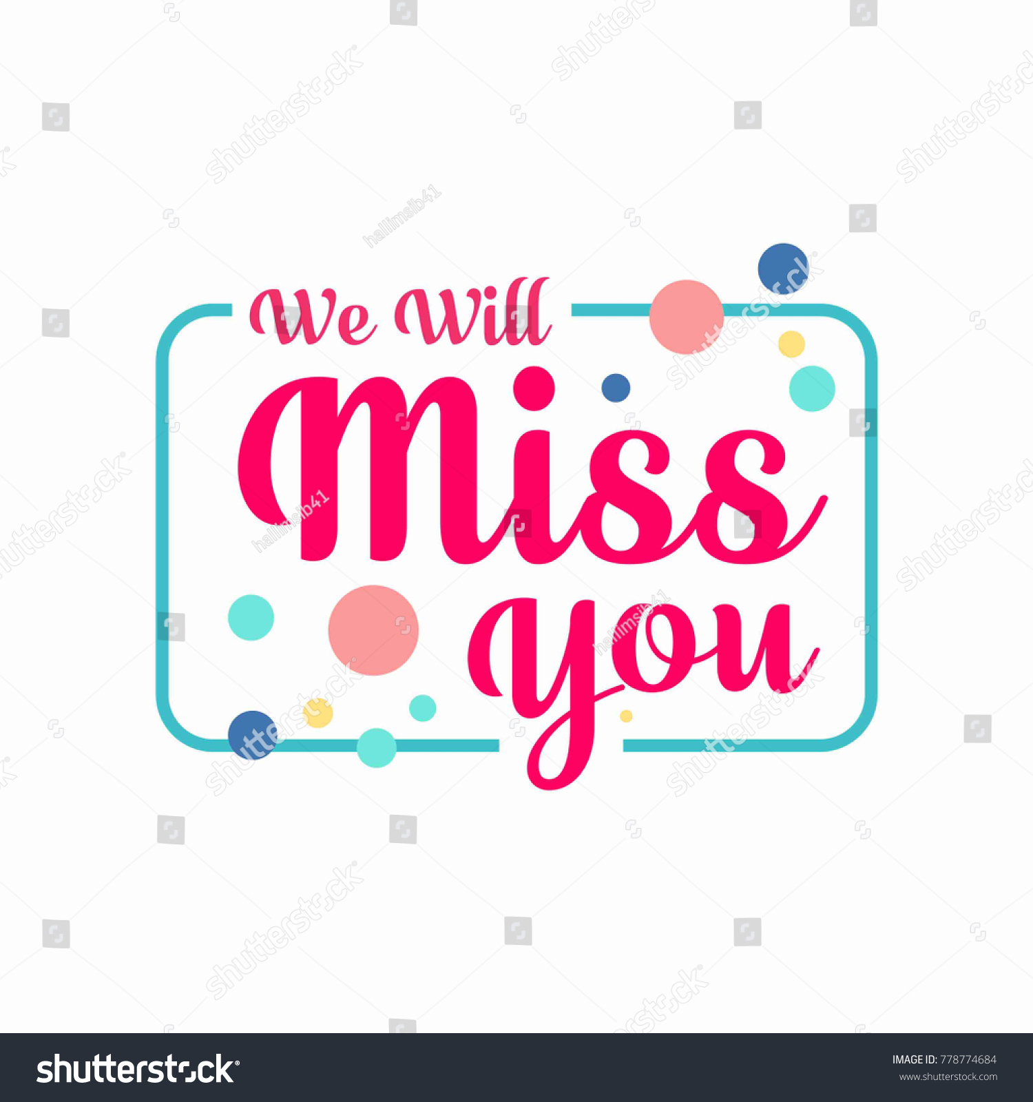 Farewell Party Template We Will Miss Stock Vector (Royalty Free Inside Goodbye Card Template