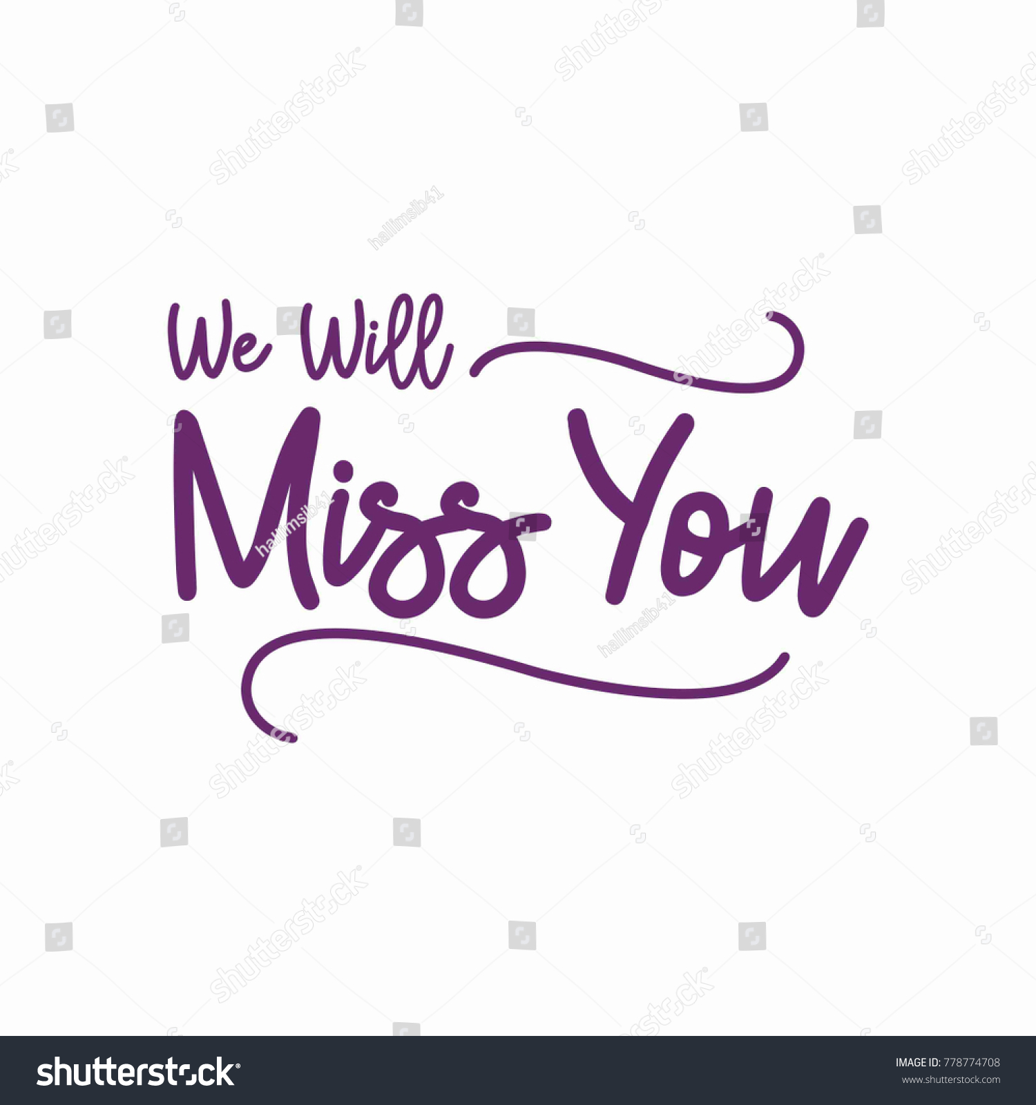 Farewell Party Template We Will Miss Stock Vector (Royalty Free ...